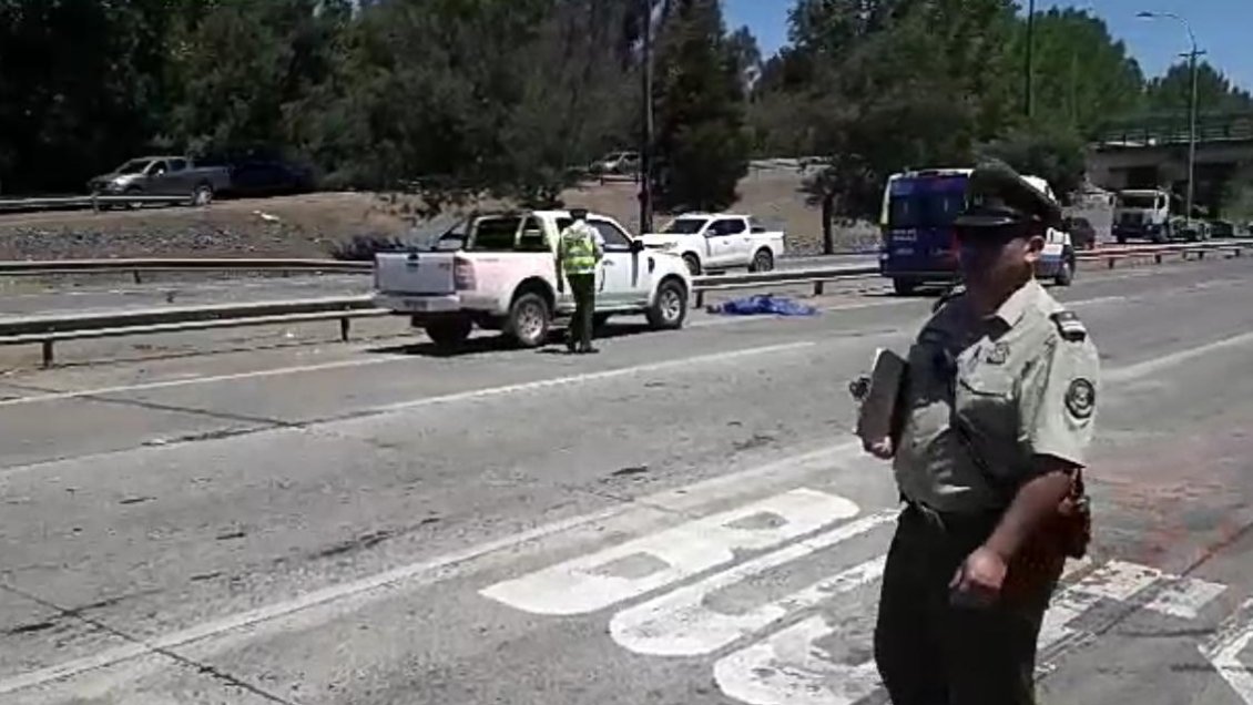Hombre murió atropellado en la Ruta 5, a la altura de Talca