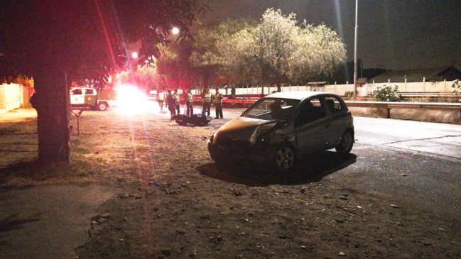 Persecución policial terminó en accidente de tránsito en Padre Hurtado