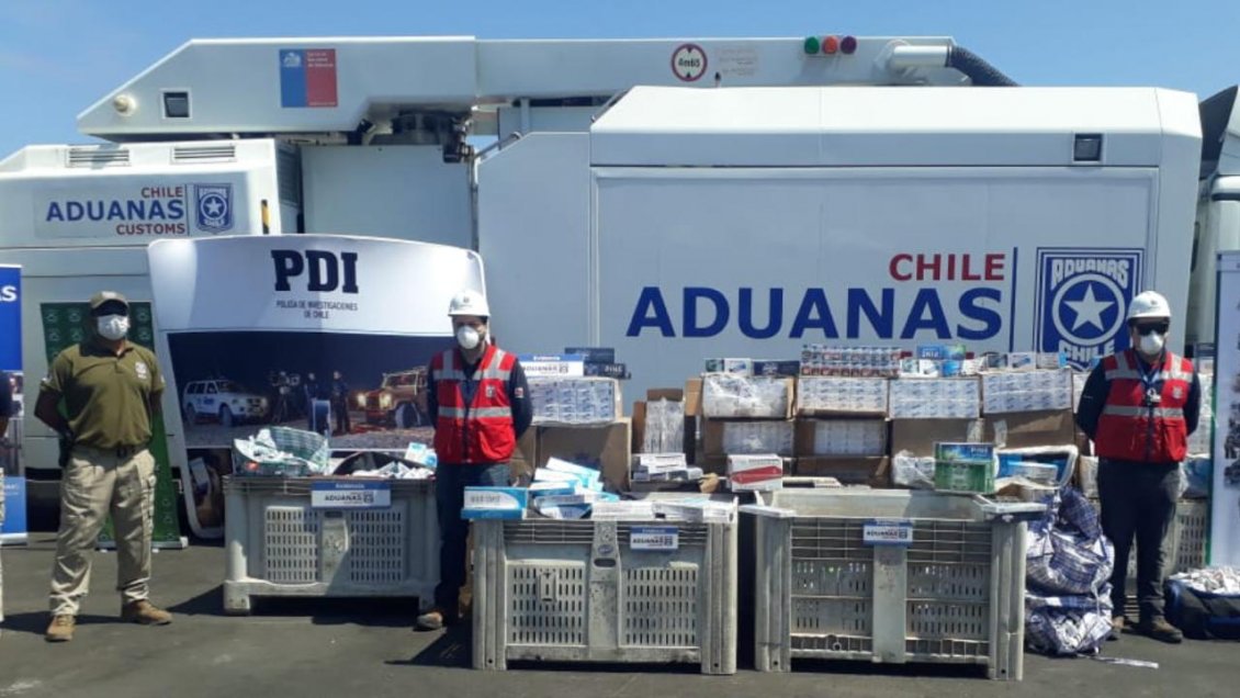 Incautan más de 150 mil cajetillas de cigarros de contrabando en Antofagasta