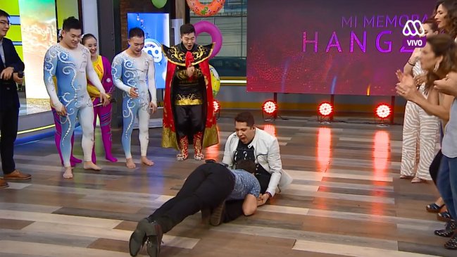 Karol Lucero sufrió dura caída mientras recreaba acrobacia china