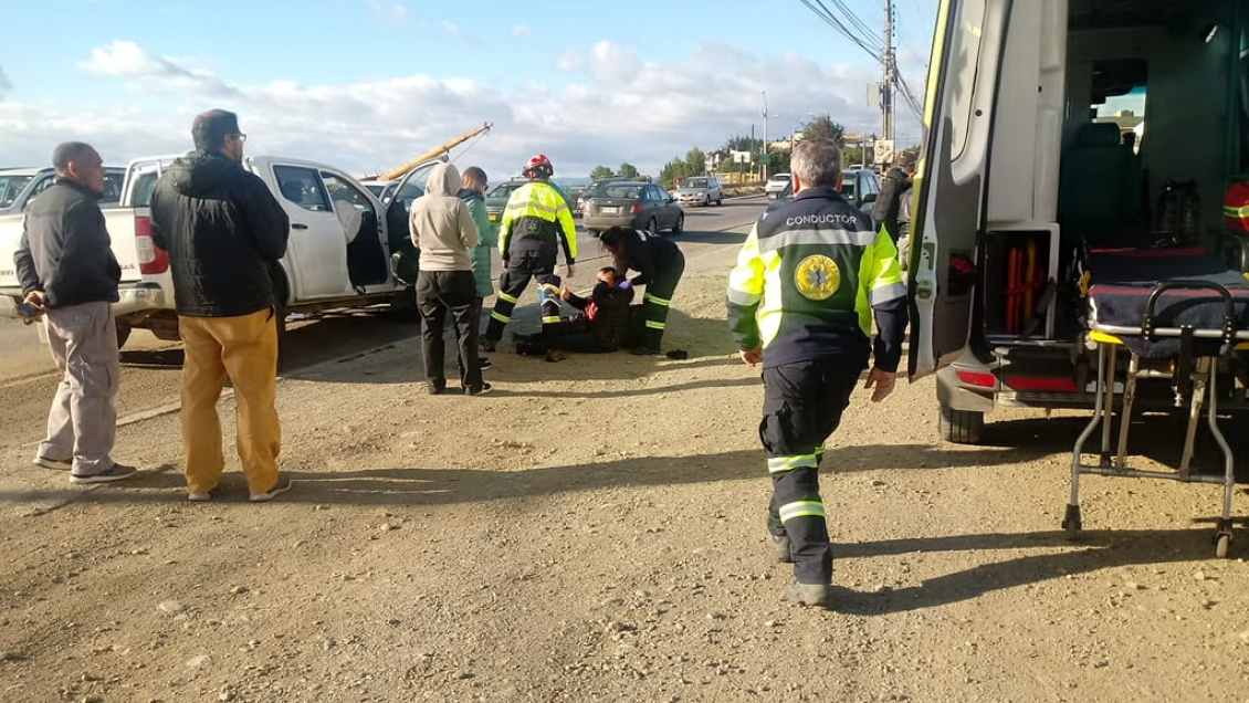 Tres personas resultaron lesionadas tras accidente de tránsito en Punta Arenas