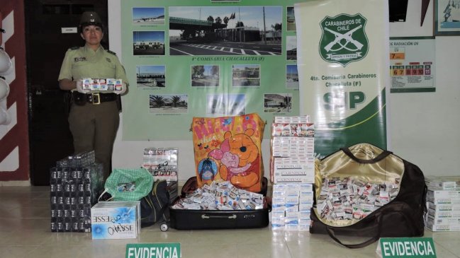 Arica: Incautaron más de cinco millones de pesos en cigarrillos
