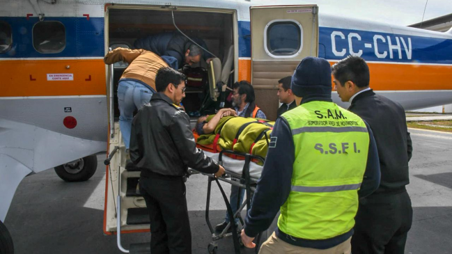 Dos personas fueron evacuadas desde Puerto Williams tras sufrir accidentes