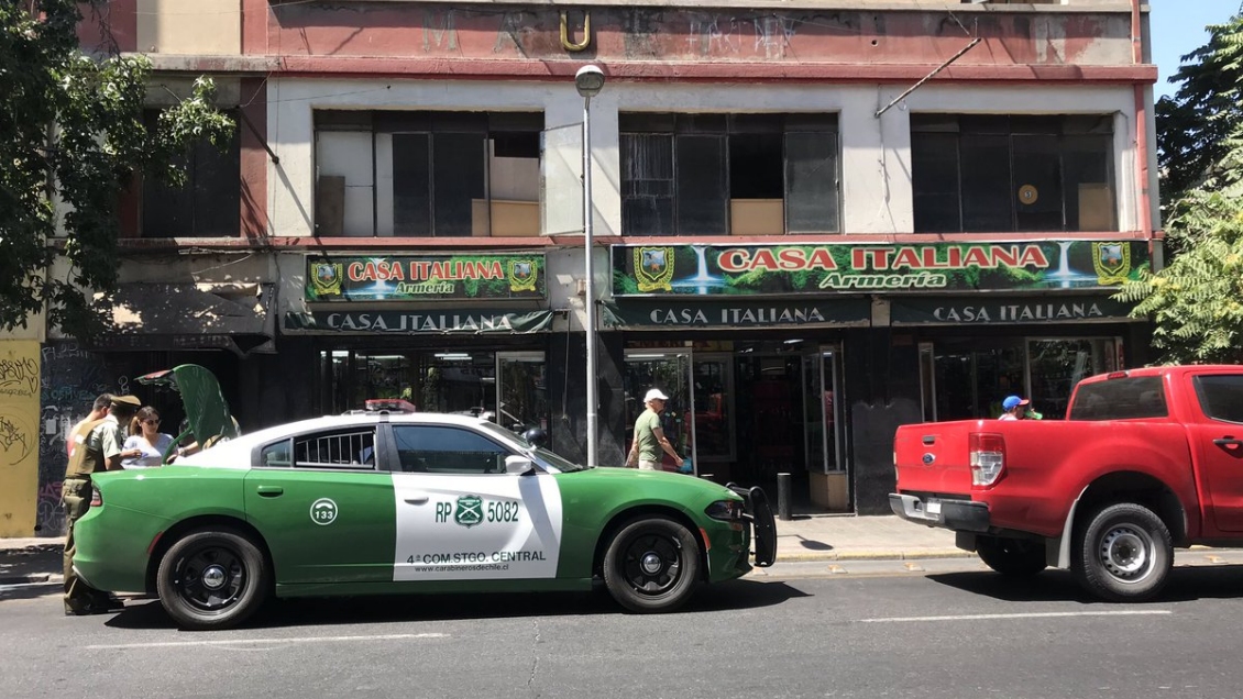 Armería de Santiago Centro fue robada por segunda vez en tres meses