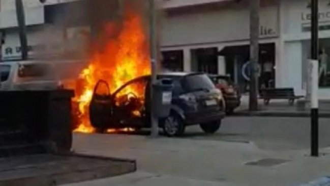 Senador uruguayo chocó ebrio y su auto se incendió