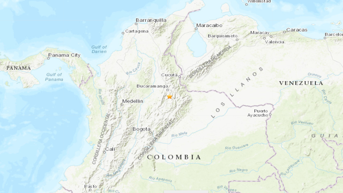 Sismo de magnitud 5,4 sacudió el noreste de Colombia