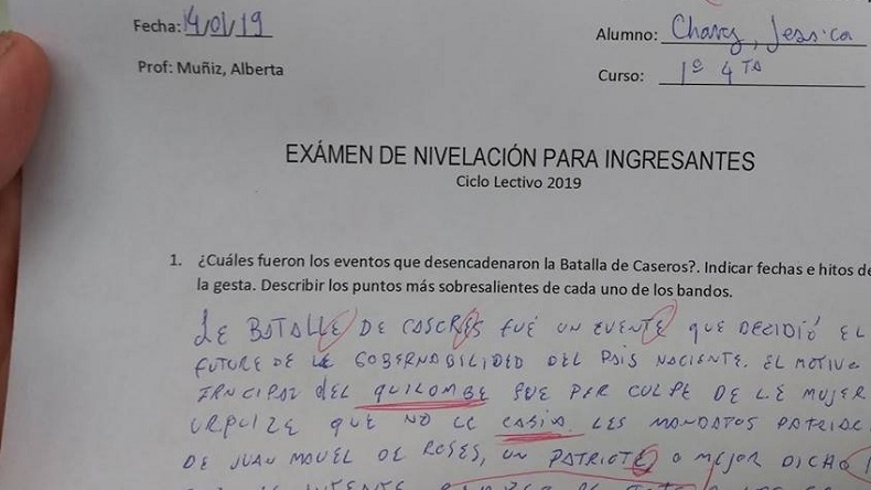 Prueba con lenguaje inclusivo de alumna y un 