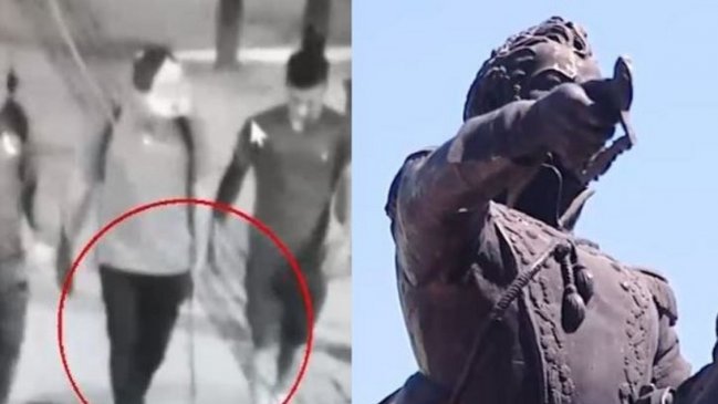Jóvenes le robaron su espada a Bernardo O'Higgins