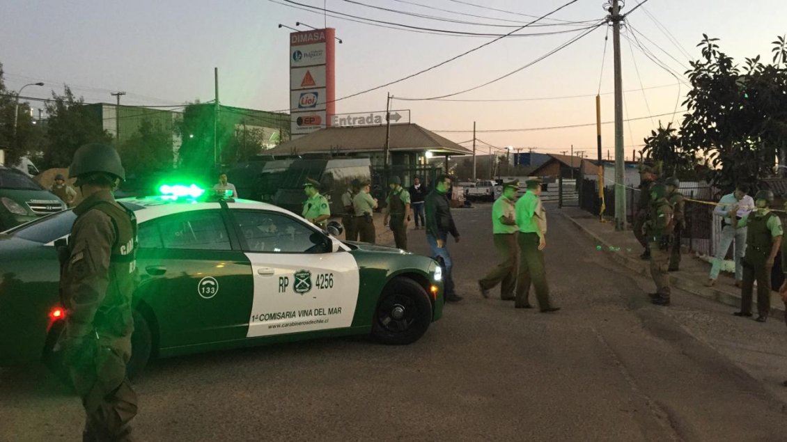 Delincuente falleció tras enfrentamiento con Carabineros en Viña del Mar