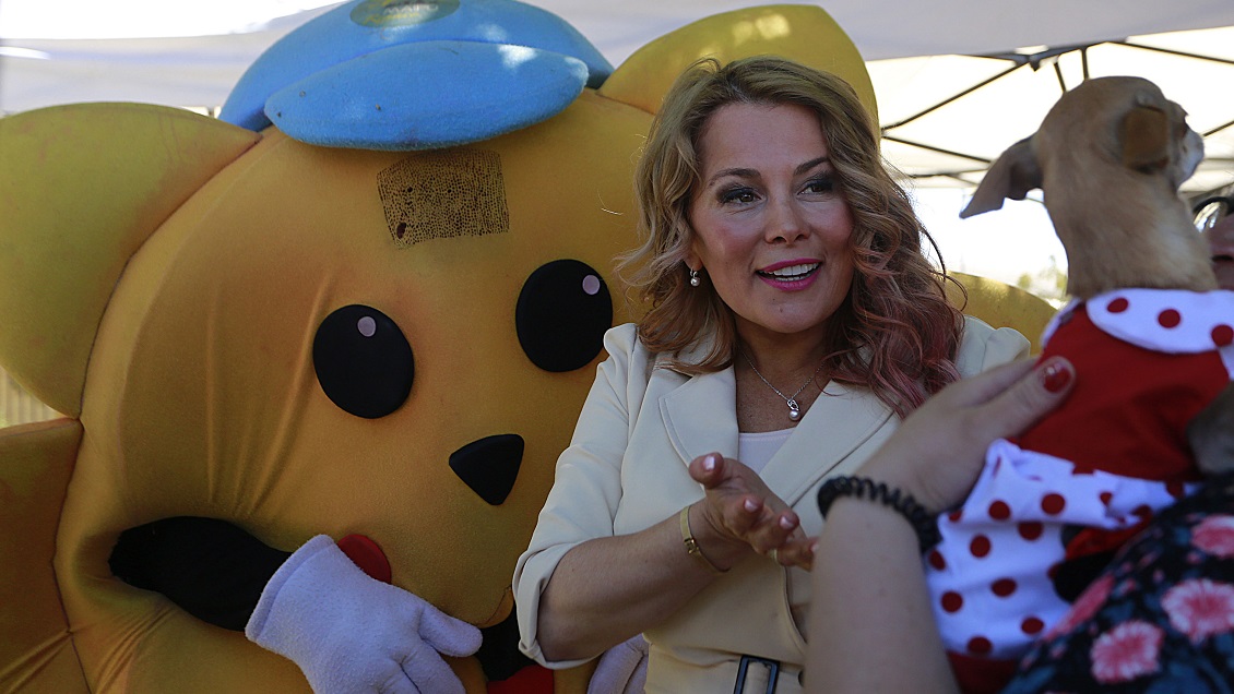 Acusan nuevamente a Cathy Barriga: Veterinaria municipal tiene foto gigante de ella