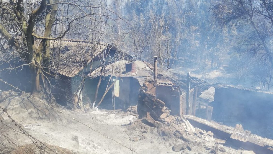 Los incendios forestales en la zona centro sur