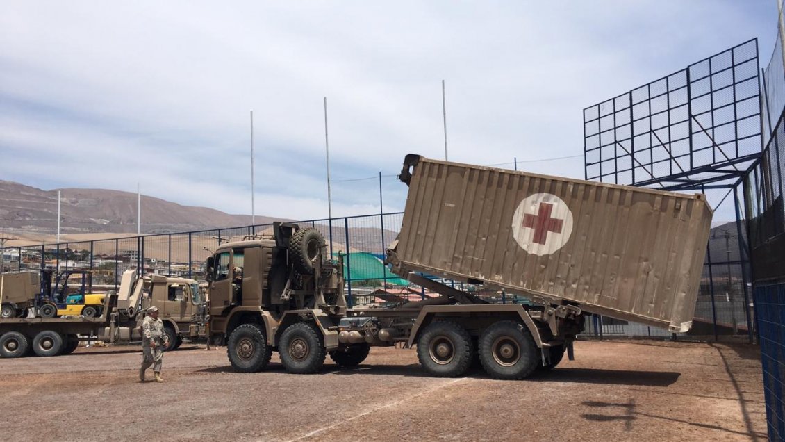 Iquique: Ejército instaló puesto médico en apoyo a consultorio afectado por lluvias