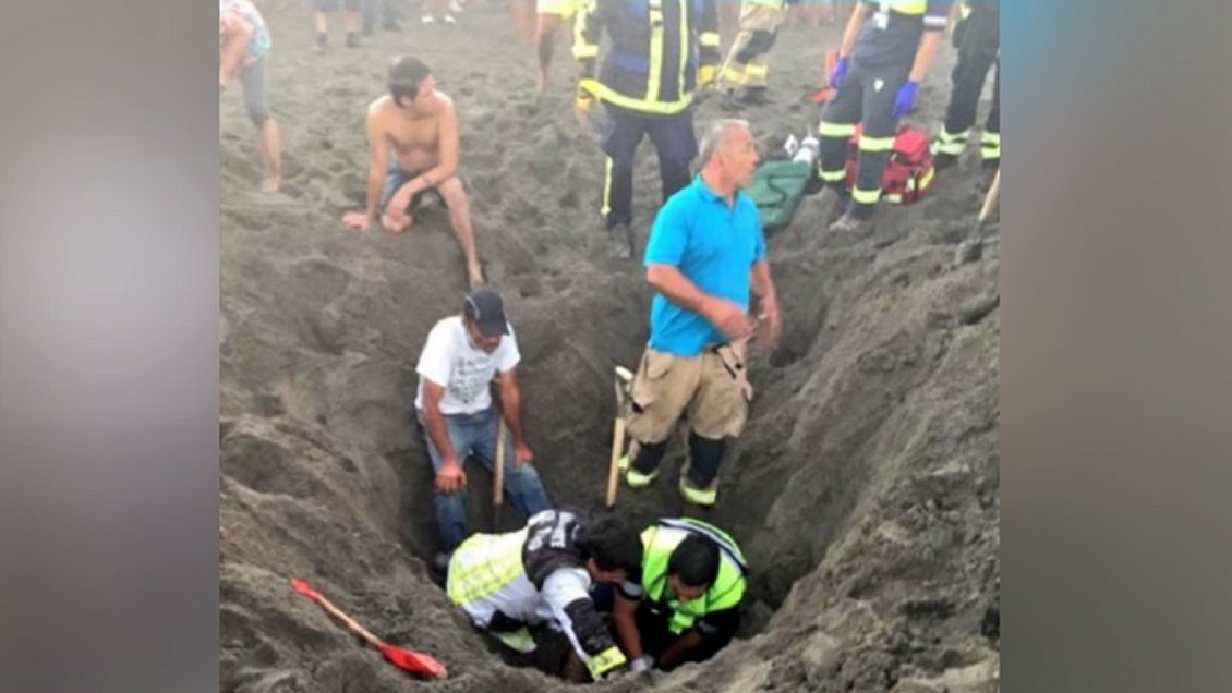 Hombre murió tras quedar sepultado en la arena en El Tabo