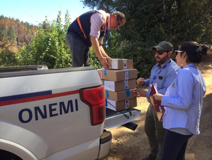 Onemi entregó seis viviendas de emergencia a familias damnificadas por incendio en Coelemu