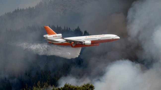 Conaf confirmó que incendio de Ercilla está controlado gracias al Ten Tanker