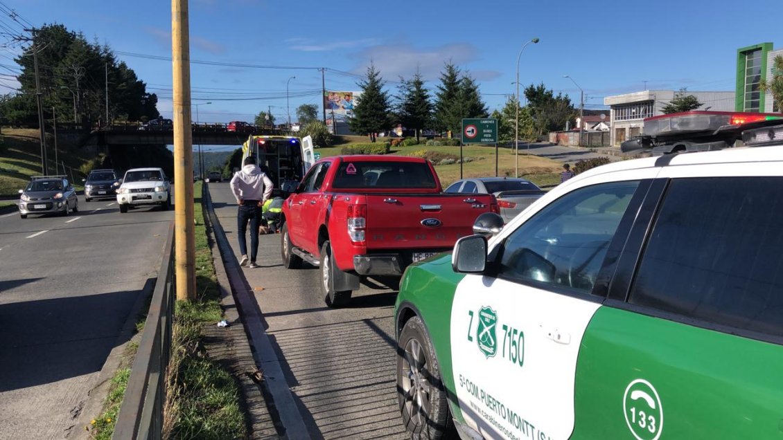 Imprudencias peatonales dejan tres heridos por atropellos en Puerto Montt