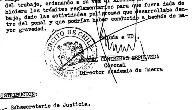 Las comunicaciones secretas que muestran las presiones de la DINA a la Corte Suprema