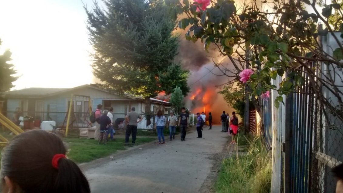 Villarrica: Incendio consume varias viviendas en localidad de Ñancul