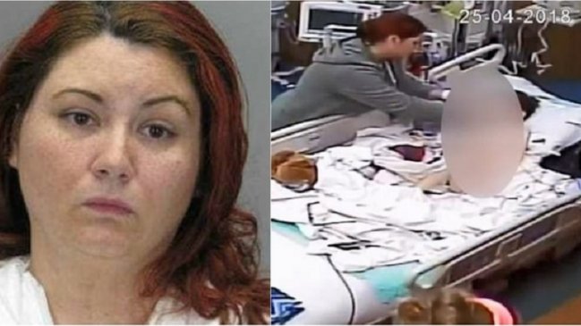 Cámara oculta captó cómo una mamá inyectaba sangre a su hijo para llamar la atención