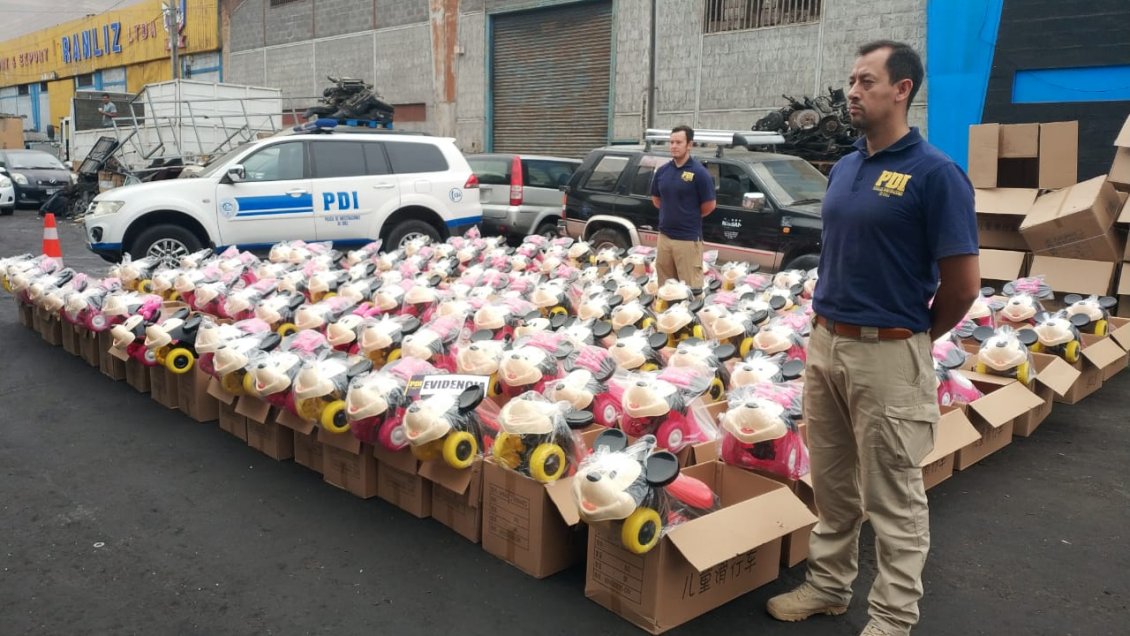 PDI incautó juguetes falsificados desde la Zona Franca de Iquique