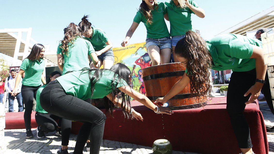Curicó: Con tradicional pisada de uva lanzaron la Fiesta de la Vendimia