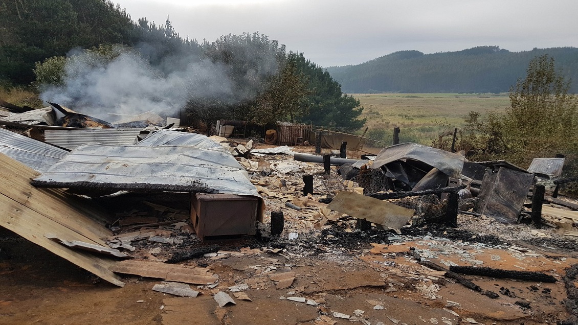 Cuidador de casa quemada en Tirúa: 
