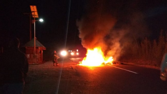 La Araucanía: Comuneros levantaron barricadas en cercanías de Freire