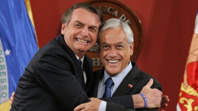 Piñera agasajó en La Moneda a Jair Bolsonaro