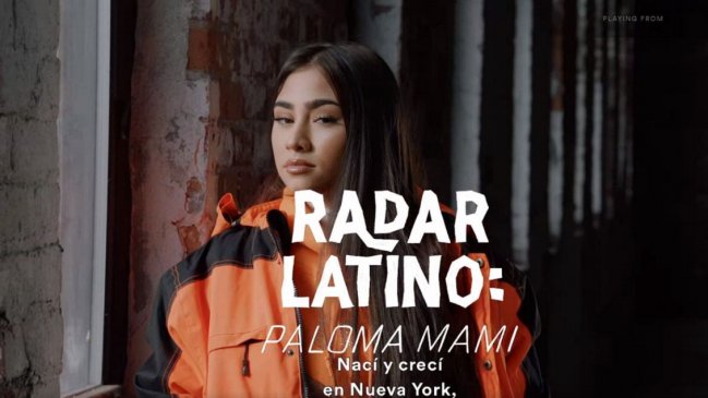 Paloma Mami es destacada por Spotify: 