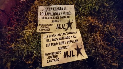  Movimiento Juvenil Lautaro levantó barricadas y criticó Lollapalooza  