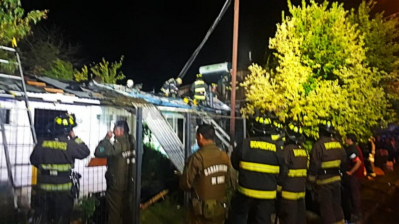 Osorno: Tres viviendas resultaron dañadas en incendio