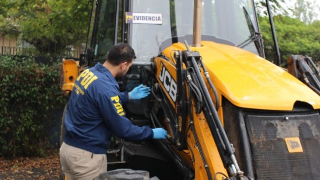 Recuperan en Chillán una retroexcavadora robada horas antes en Rancagua
