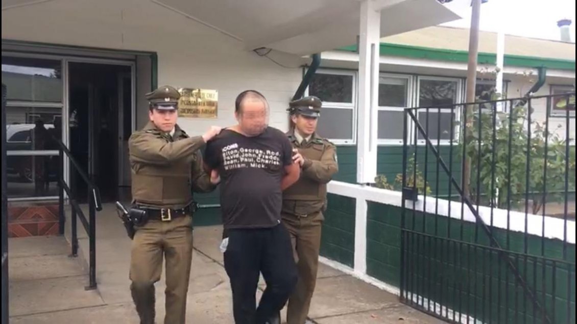 Carabineros detuvo a sujeto acusado de balear en la cara a un hombre mayor en Paillaco