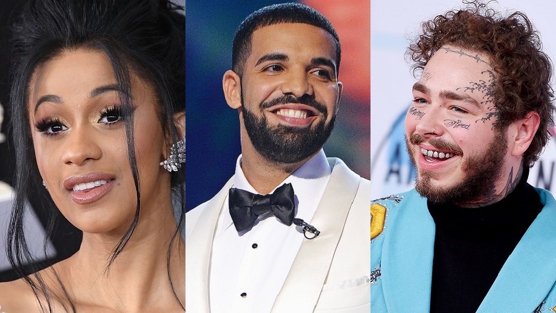 Cardi B, Drake y Post Malone lideran nominaciones de los Premios Billboard 2019