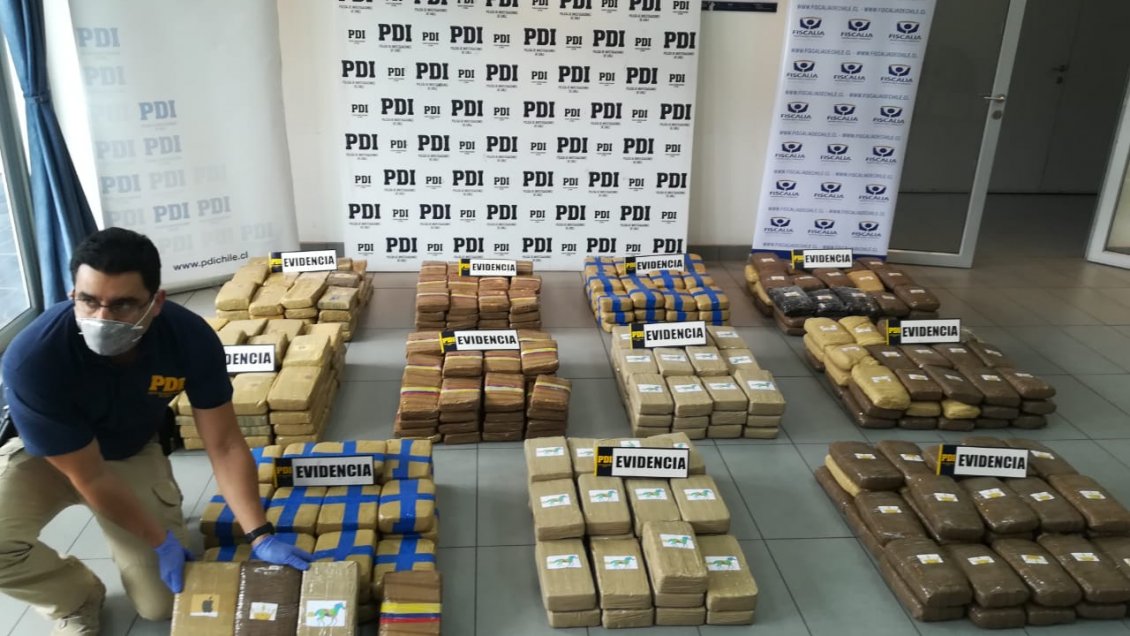 Arica: Operación internacional terminó con incautación de más de 2.000 millones de pesos en droga