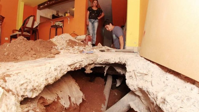 Los socavones que amenazan a miles de viviendas en Alto Hospicio