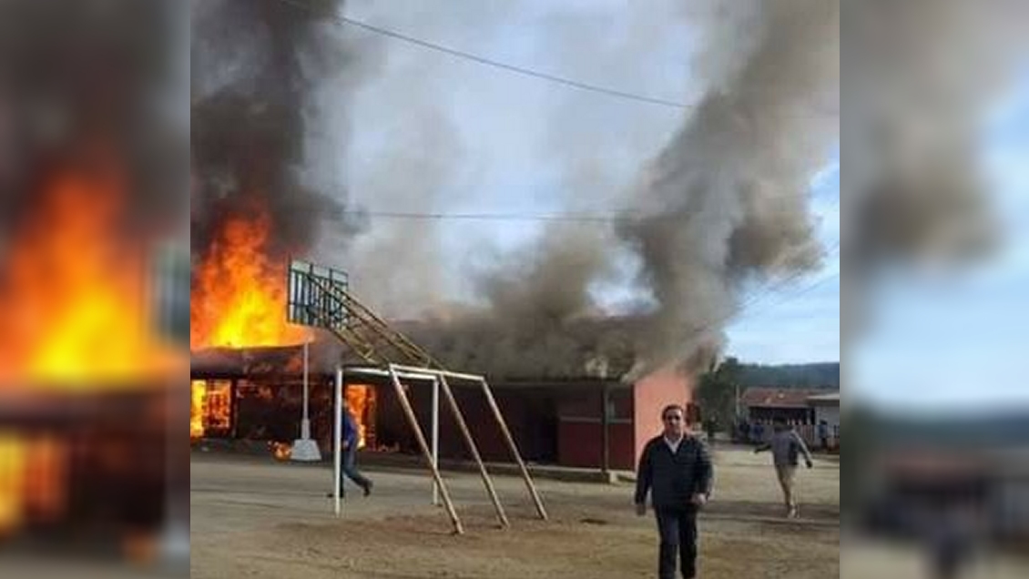 Incendio afecta a escuela en Galvarino
