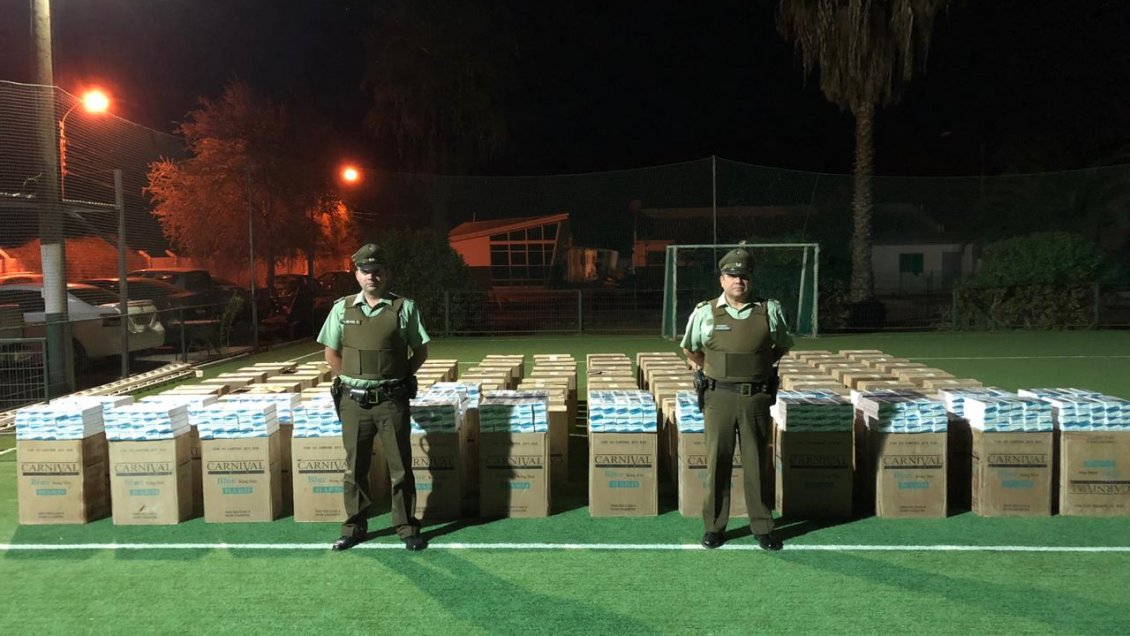 Carabineros interceptó más de 1 millón de cigarros de contrabando en ruta 5 norte
