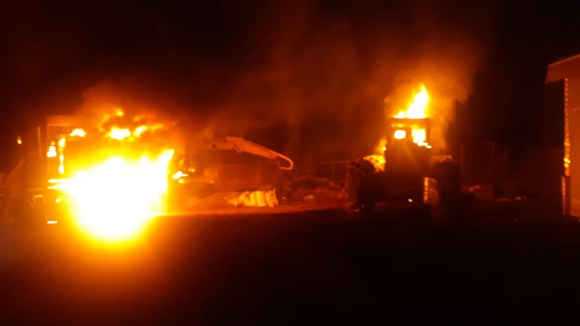 Investigan quema de maquinaria forestal en La Araucanía