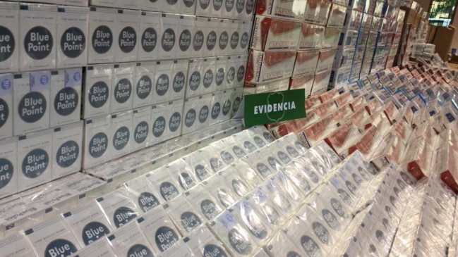 Carabineros incautó medio millón de dólares en cigarrillos de contrabando