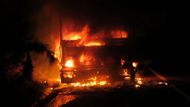 Maquinaria forestal fue quemada en Collipulli