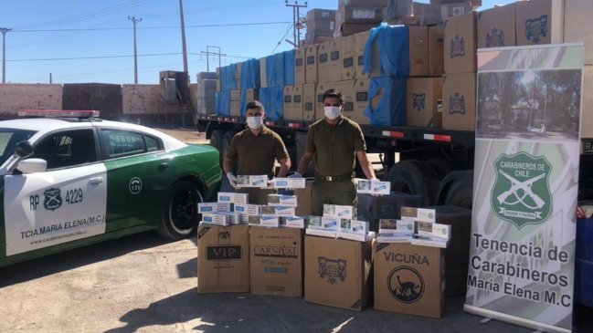 Incautan 700 millones de pesos en cigarrillos de contrabando en la Ruta 5