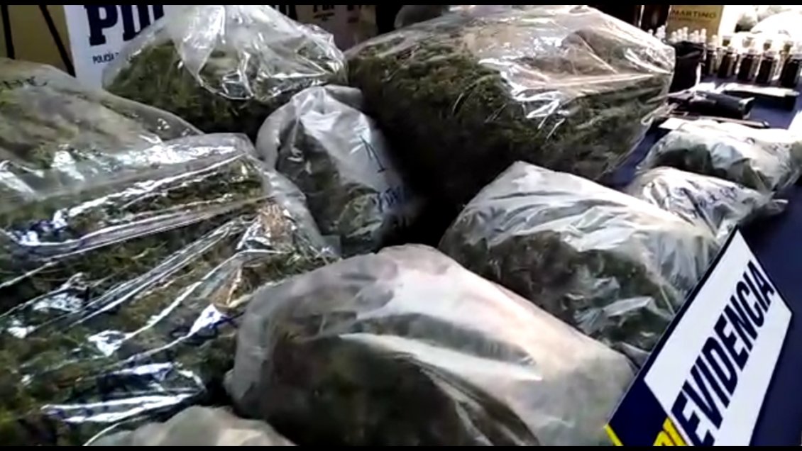 PDI desbarató banda narco interregional e incautó 95 kilos de marihuana