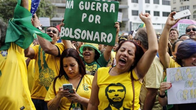 Varias ciudades de Brasil se movilizaron en favor de Bolsonaro