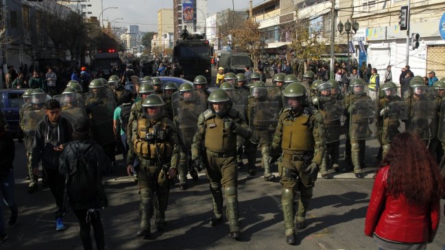 Carabineros se desplegará por marcha no autorizada en cuenta pública 2019