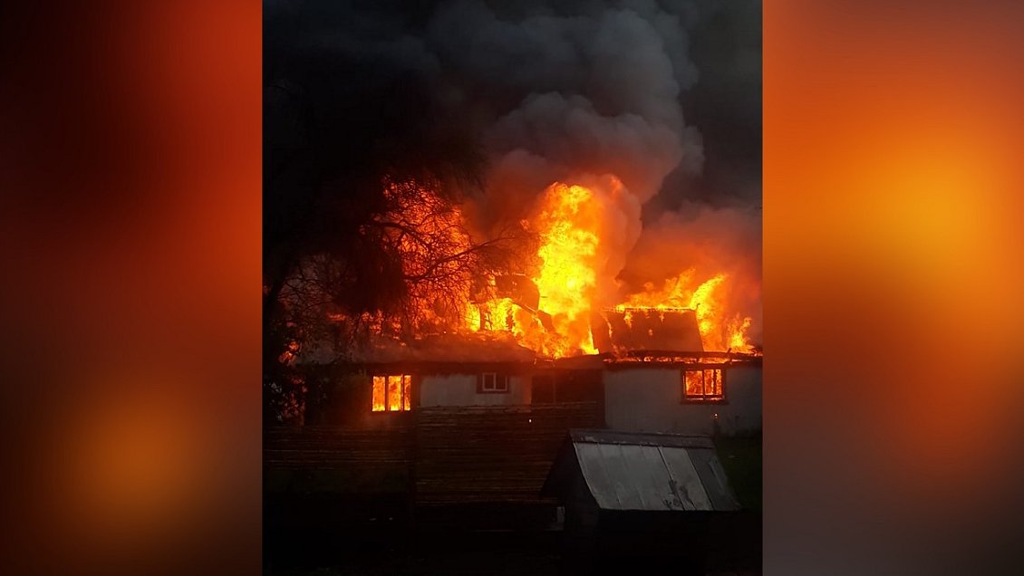 Confirmado: Un rayo causó el incendio que destruyó una casa de Vilcún