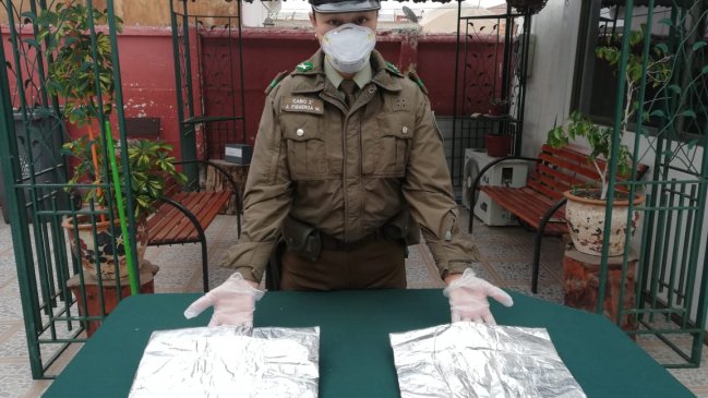 Sujeto fue sorprendido con 6.000 dosis de clorhidrato de cocaína adosadas a su cuerpo