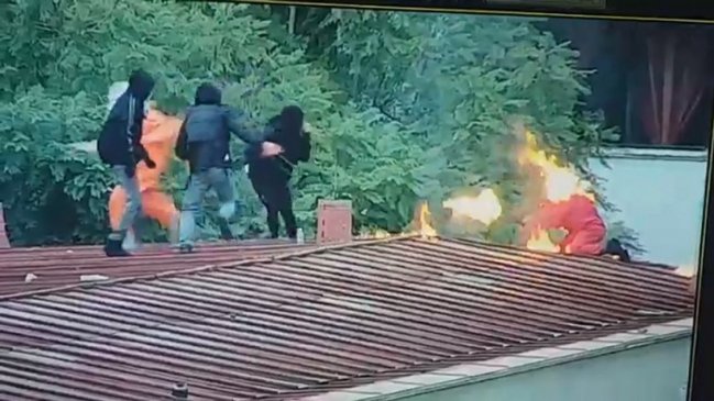 Joven resultó herido por una molotov en nueva jornada de incidentes en el Instituto Nacional