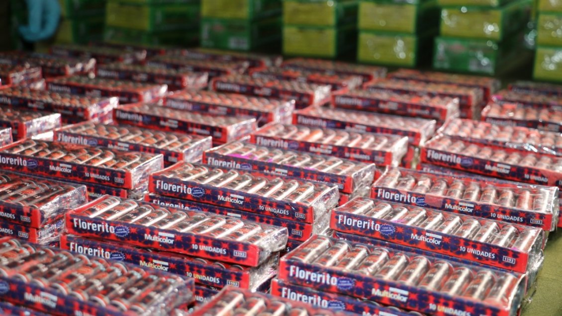 Carabineros decomisó millonario contrabando de fuegos artificiales