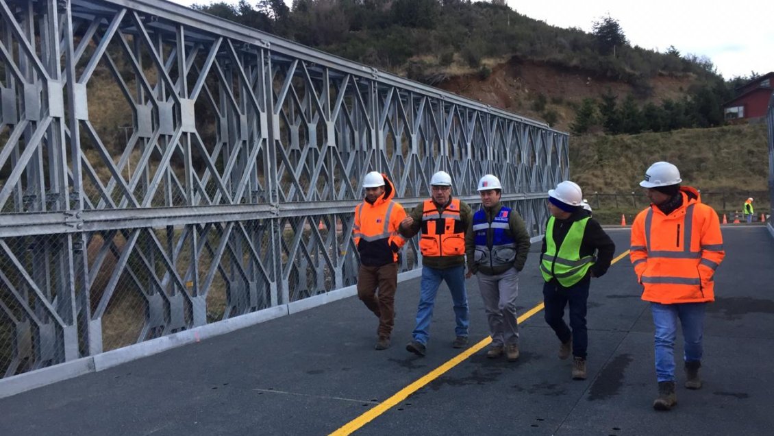 Comienza marcha blanca de puente mecano que conecta Coyhaique y Puerto Aysén